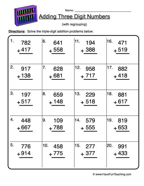 3 digit addition worksheets without regrouping|Addition (Without Regrouping) Worksheets .